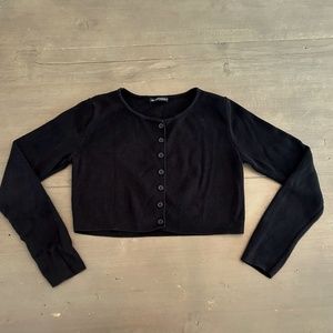 Brandy Melville Black Button Up Sweater